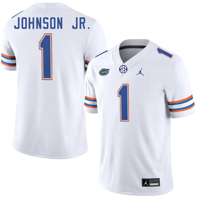 Montrell Johnson Jr. Florida Jersey,Florida Gators #1 Montrell Johnson Jr. Jersey Youth-White